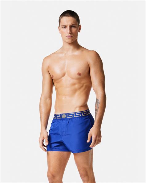 Versace Greca Border Swim Shorts .